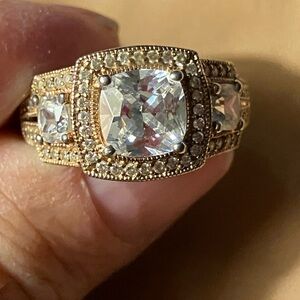 Art Deco Style CZ Ring